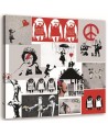 Painting Canvas  for a child's room - Mural Banksy artistic collage | FEEBY