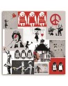 Painting Canvas  for a child's room - Mural Banksy artistic collage | FEEBY