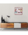 Decorative painting for wall - Banksy mural Life is beautiful | FEEBY
