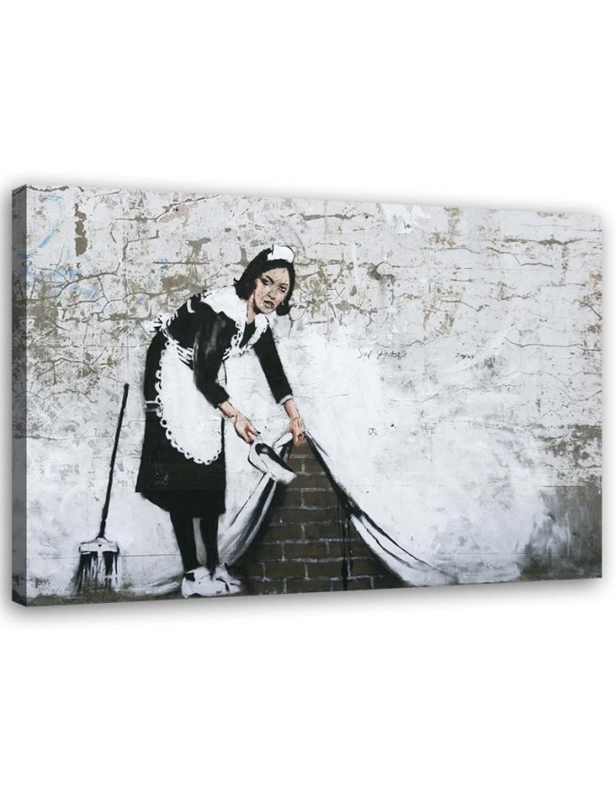 Canvas print Banksy maid -...