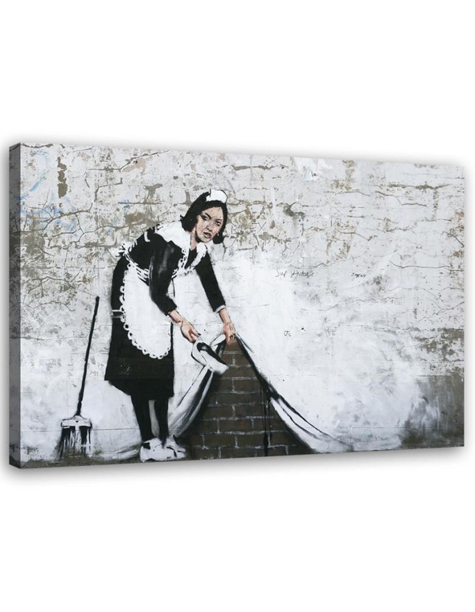 Youth Canvas prints - Maid Banksy Mural Street Art | FEEBY