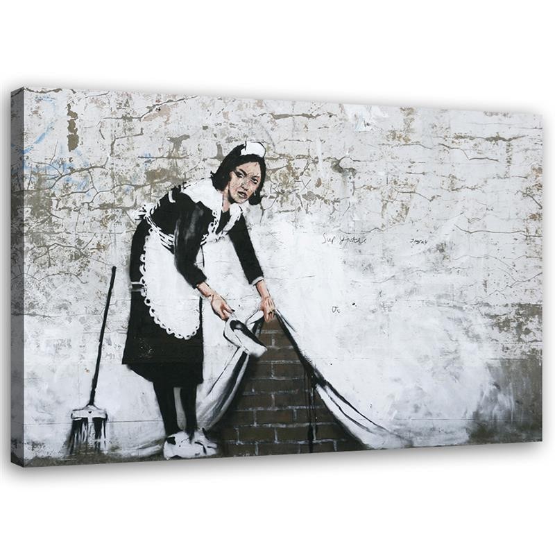 Youth Canvas prints - Maid Banksy Mural Street Art | FEEBY