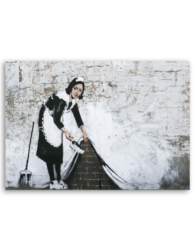 Youth Canvas prints - Maid Banksy Mural Street Art | FEEBY