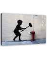Banksy Canvas paintings for a modern room - Boy with a hammer mural | FEEBY
