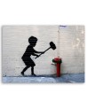 Banksy Canvas paintings for a modern room - Boy with a hammer mural | FEEBY