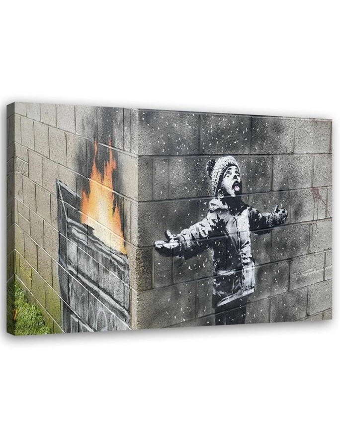 Modern painting - Port Talbot boy mural Banksy | FEEBY