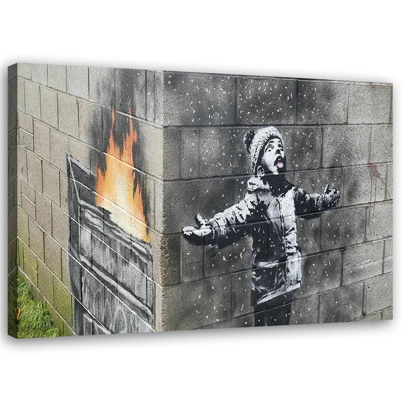 Modern painting - Port Talbot boy mural Banksy | FEEBY