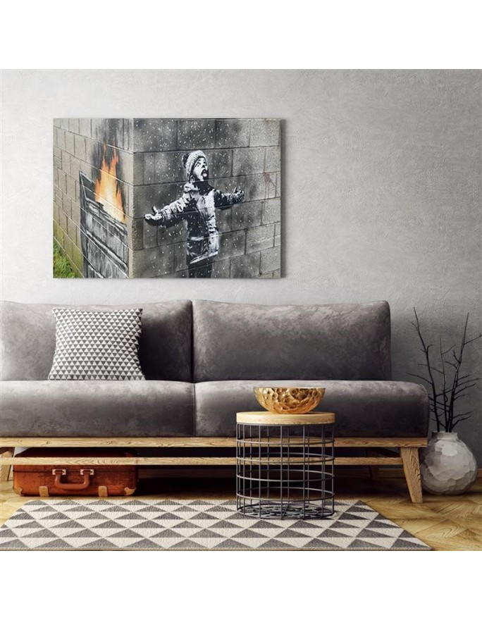Modern painting - Port Talbot boy mural Banksy | FEEBY