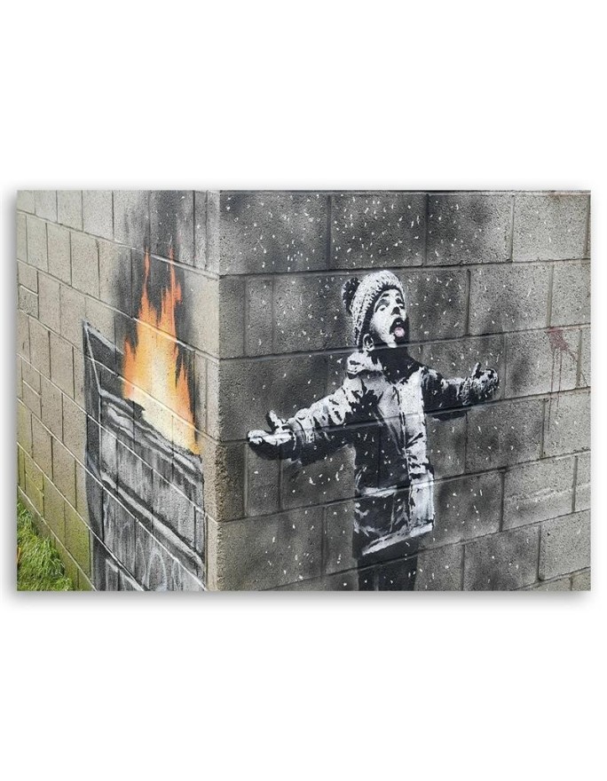 Modern painting - Port Talbot boy mural Banksy | FEEBY
