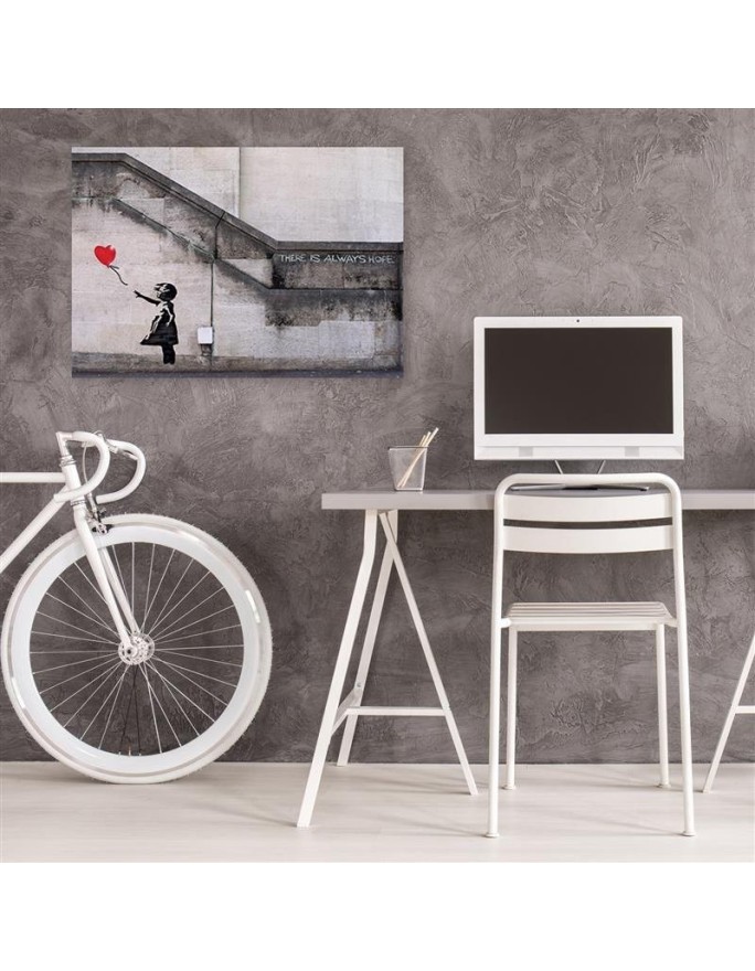 Youth wall art Canvas prints - Banksy mural Girl with balloon | FEEBY