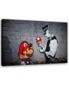 Banksy wall art painting - Policeman and Super Mario | FEEBY
