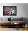 Banksy wall art painting - Policeman and Super Mario | FEEBY