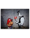 Banksy wall art painting - Policeman and Super Mario | FEEBY