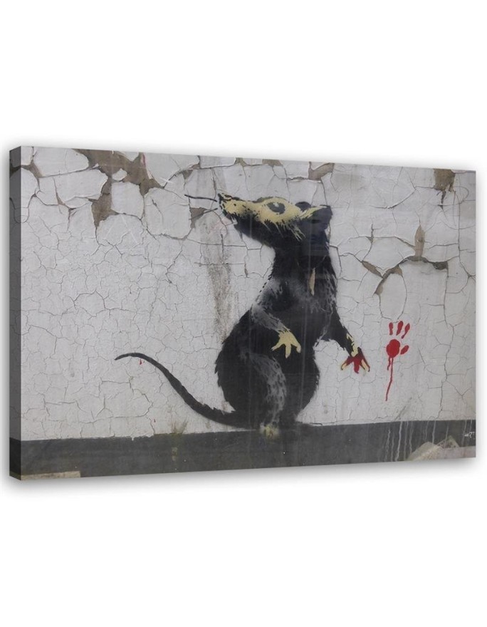 Canvas prints for teenager for room - Banksy Rat street art | FEEBY