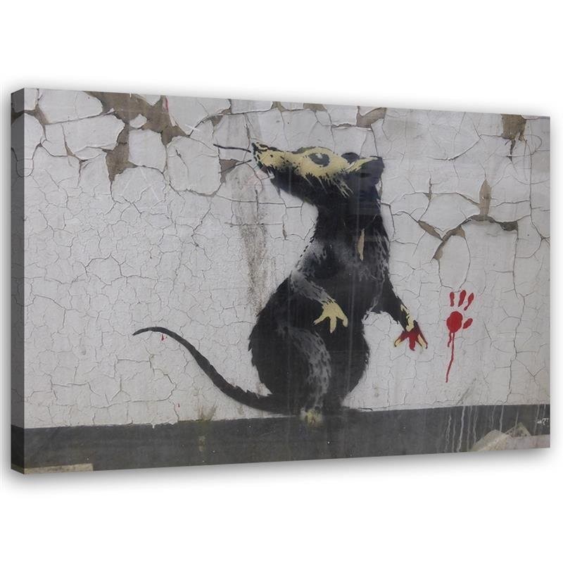 Canvas prints for teenager for room - Banksy Rat street art | FEEBY