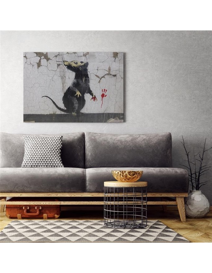 Canvas prints for teenager for room - Banksy Rat street art | FEEBY