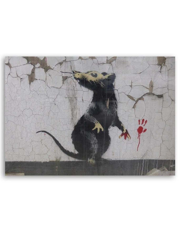 Canvas prints for teenager for room - Banksy Rat street art | FEEBY