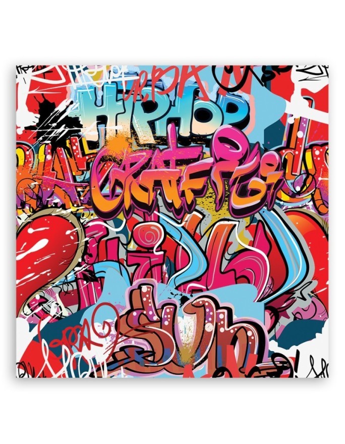 Wall art for teenager for wall - Graffiti abstract colourful | FEEBY