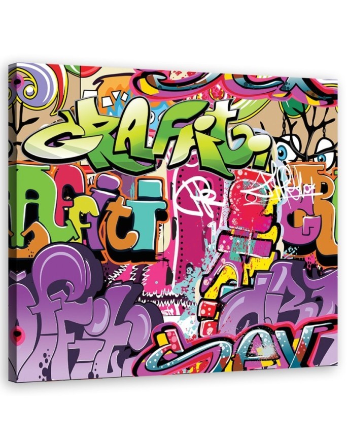 Canvas art prints- Graffiti abstraction colourful | FEEBY