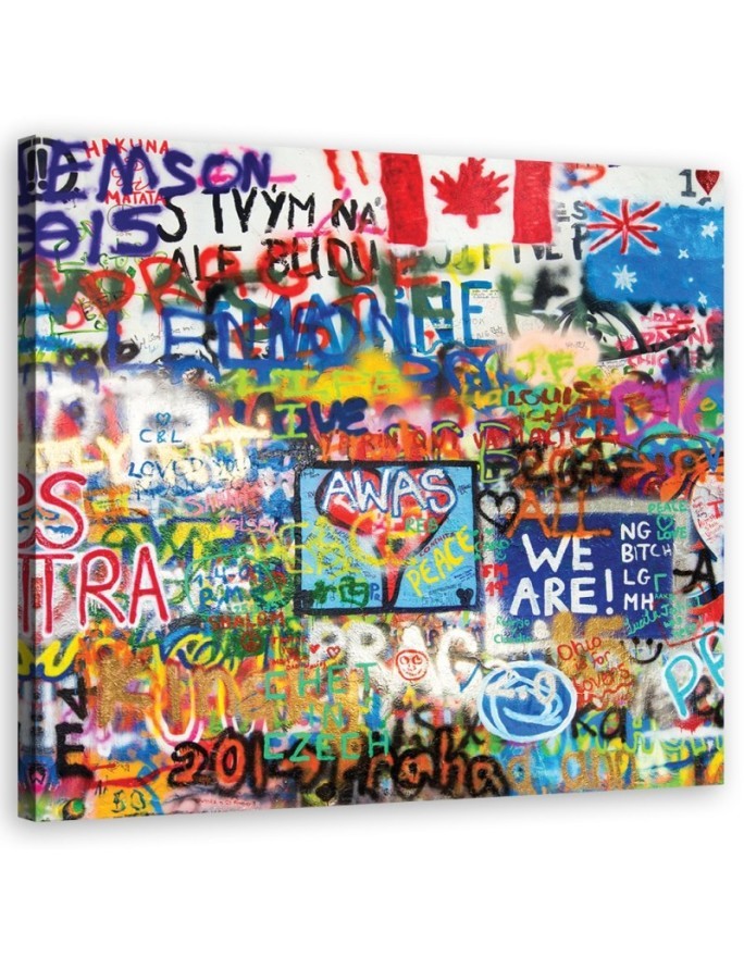 Teenage wall art painting - Graffiti abstraction colourful | FEEBY