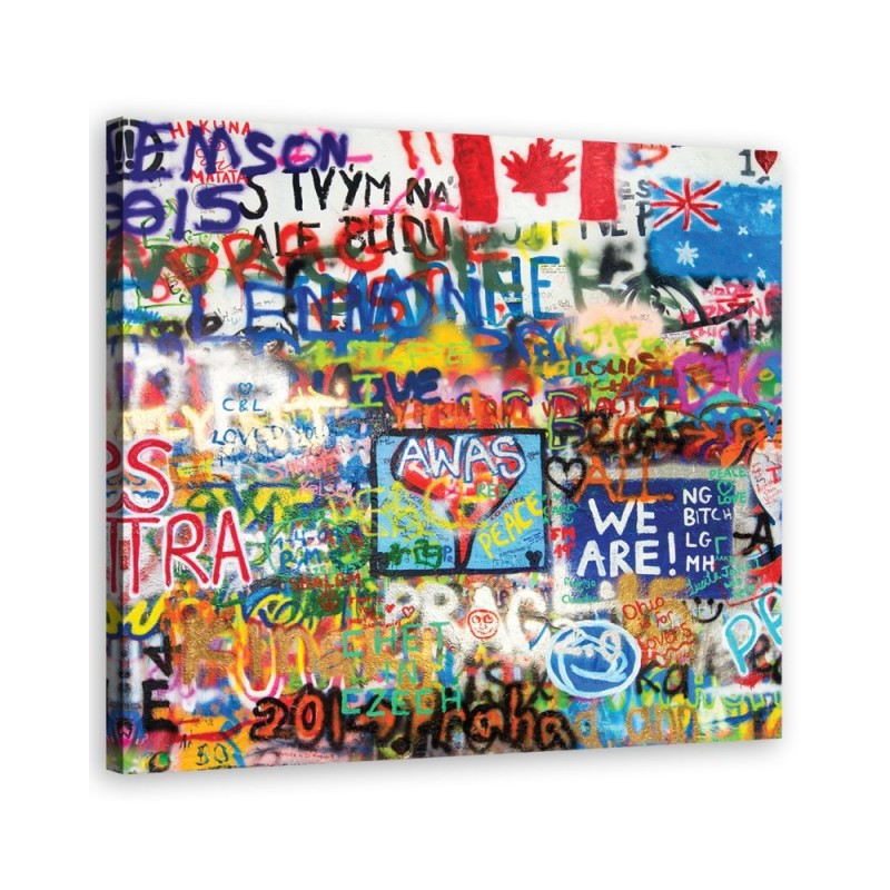 Teenage wall art painting - Graffiti abstraction colourful | FEEBY