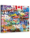 Teenage wall art painting - Graffiti abstraction colourful | FEEBY