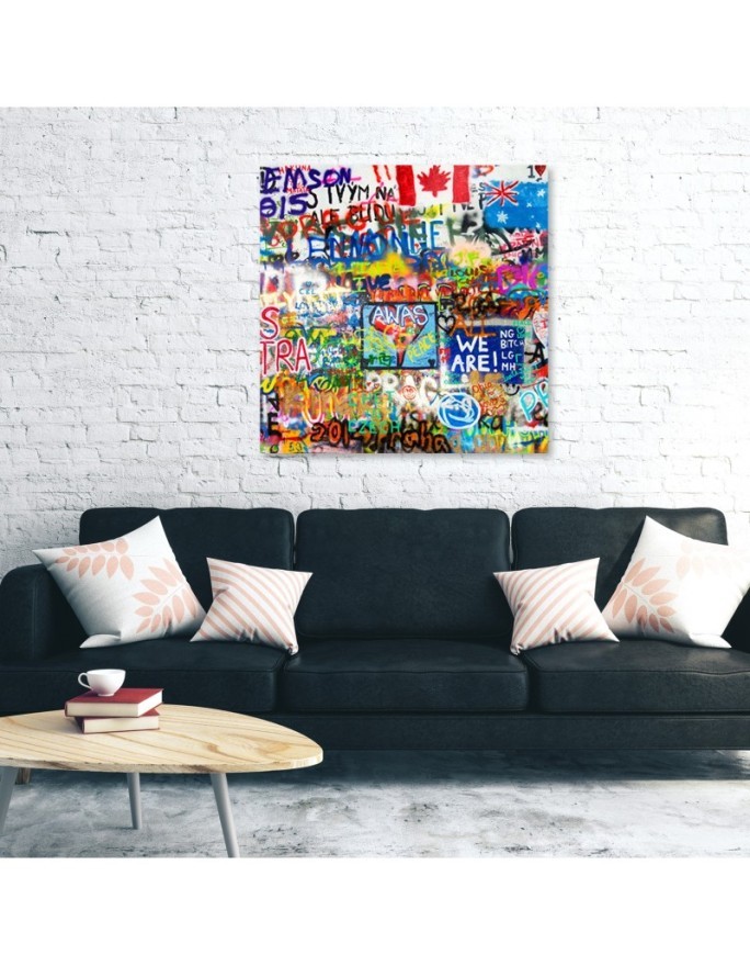 Teenage wall art painting - Graffiti abstraction colourful | FEEBY