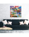 Teenage wall art painting - Graffiti abstraction colourful | FEEBY