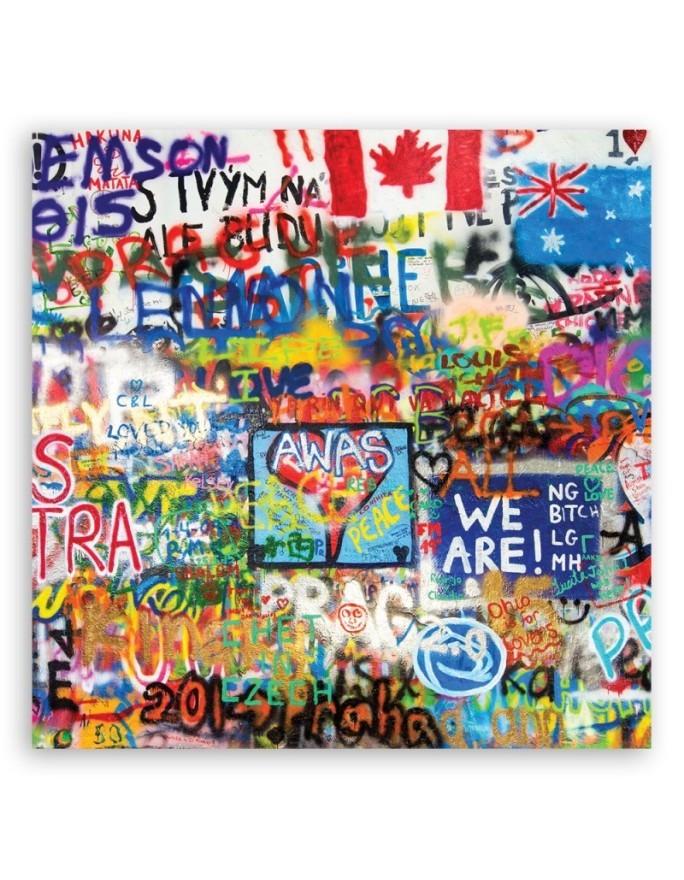Teenage wall art painting - Graffiti abstraction colourful | FEEBY