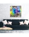 Modern Canvas prints for teenager - Graffiti abstraction colourful | FEEBY
