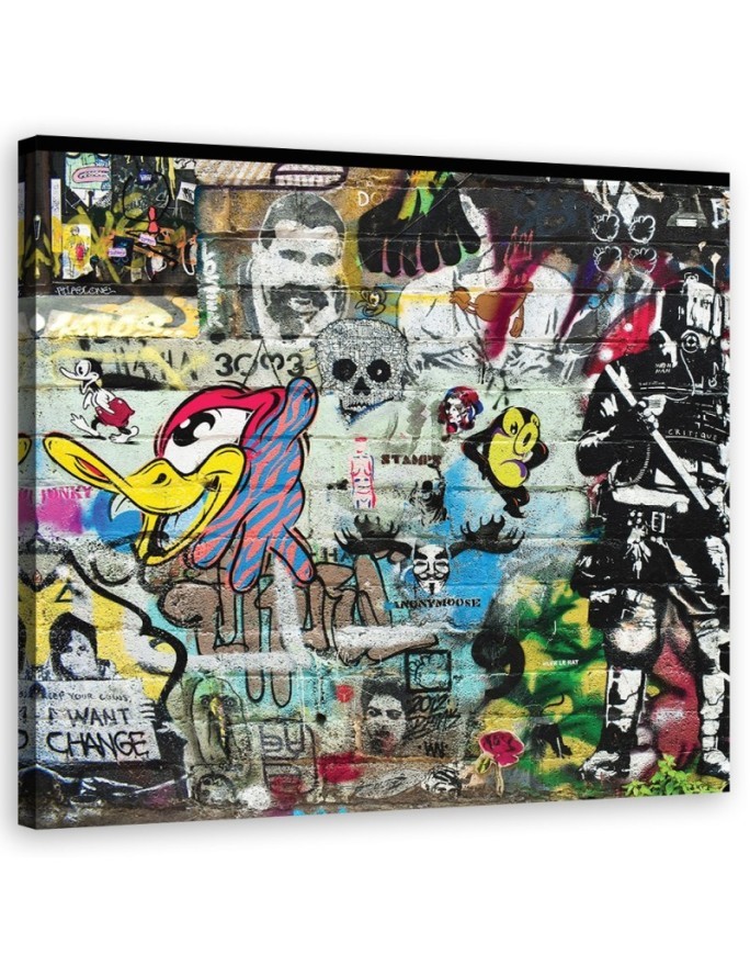 Modern wall art painting - Graffiti abstract colourful | FEEBY