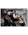 Canvas prints for a teenager's room - Street art Banksy DJ monkey abstract | FEEBY