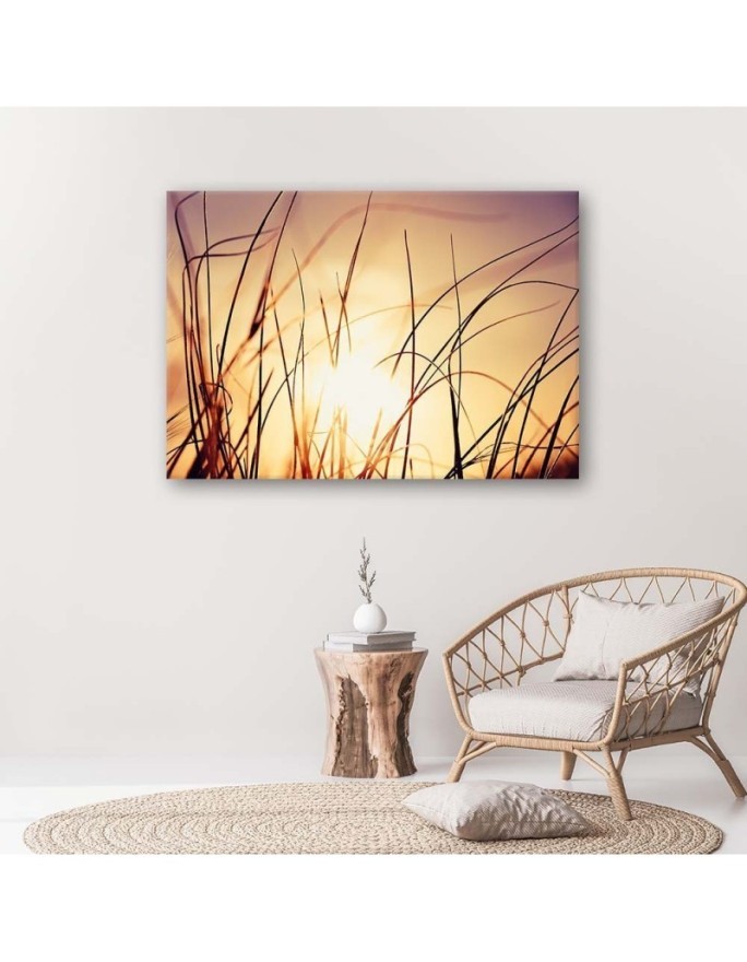 Decorative Canvas painting for wall - Grass in the sunshine | FEEBY