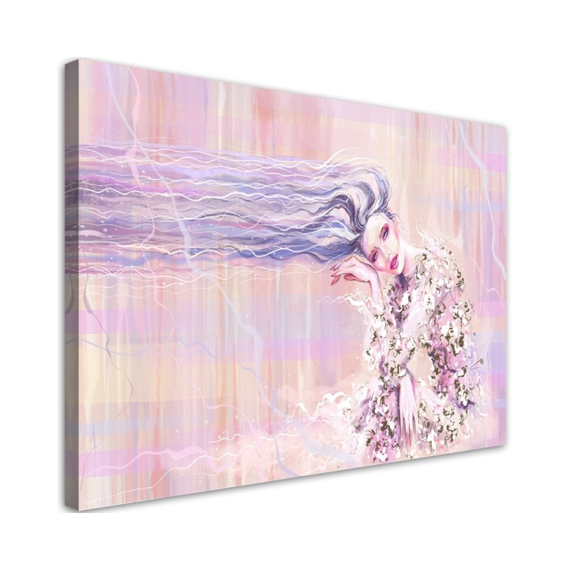 Canvas painting - Woman with long hair | FEEBY