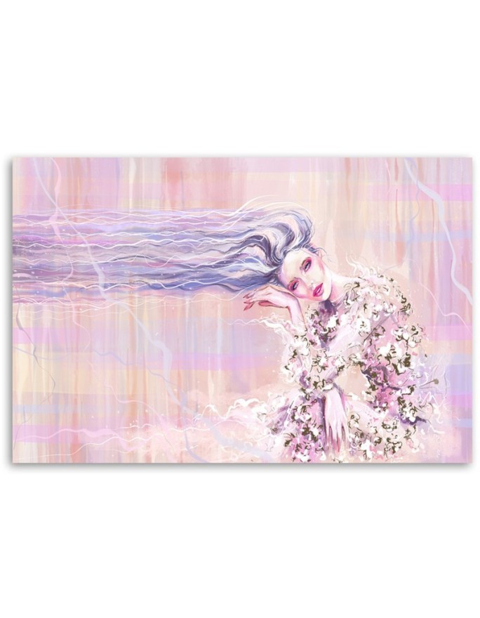 Canvas painting - Woman with long hair | FEEBY