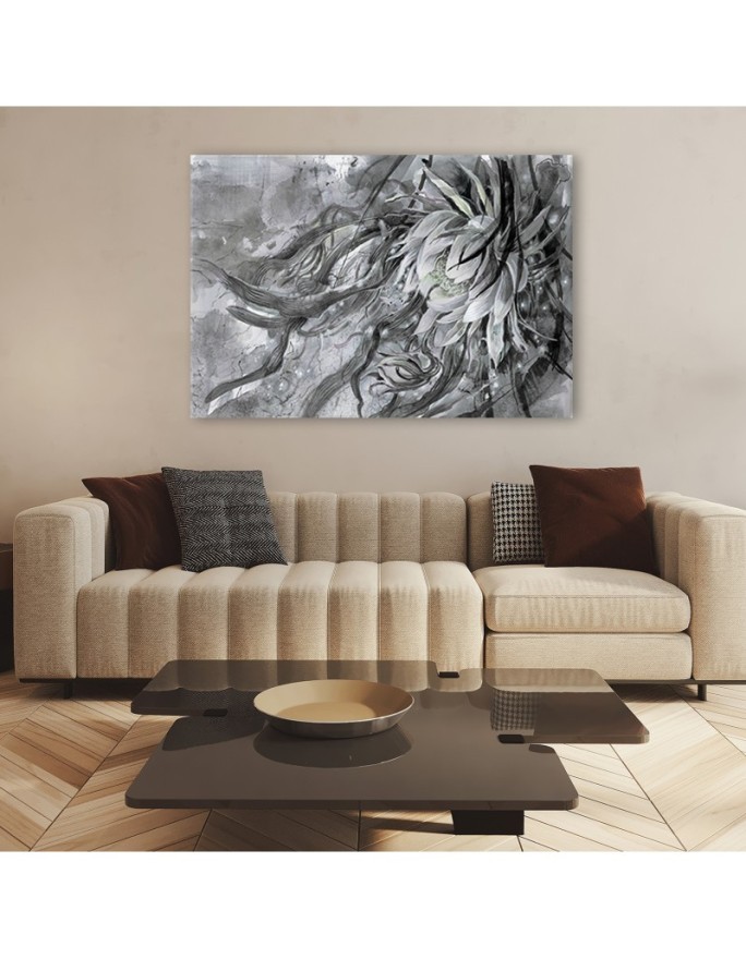 Loft painting on canvas - Lotus flower nature | FEEBY