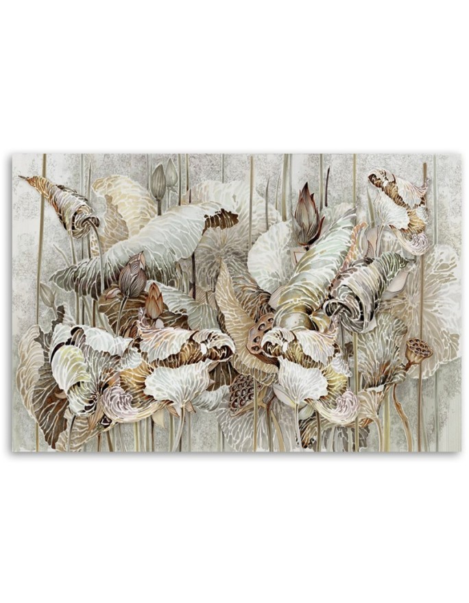 Modern painting on canvas for living room - Lotus flowers | FEEBY