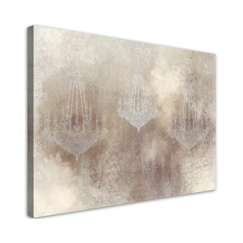 Decorative painting on canvas for wall - Vintage chandelier | FEEBY