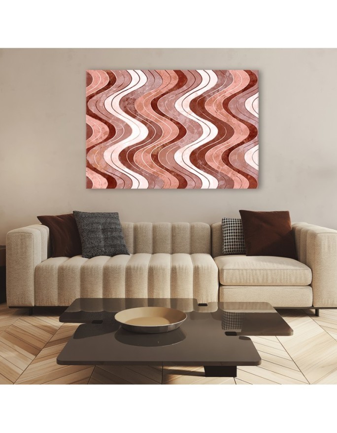 Loft style Canvas painting for wall - Vertical wavy lines | FEEBY