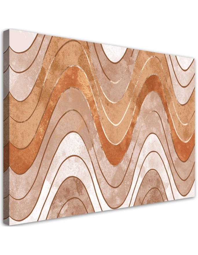 Painting Canvas loft style for wall - Vertical wavy lines | FEEBY