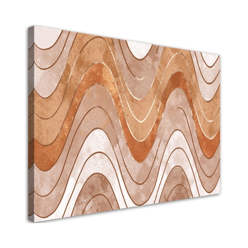 Painting Canvas loft style for wall - Vertical wavy lines | FEEBY