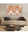 Painting Canvas loft style for wall - Vertical wavy lines | FEEBY