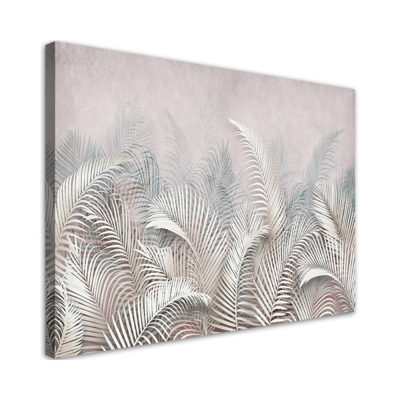 Canvas painting for living room, bedroom - Palm leaves 3D | FEEBY