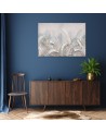 Canvas painting for living room, bedroom - Palm leaves 3D | FEEBY