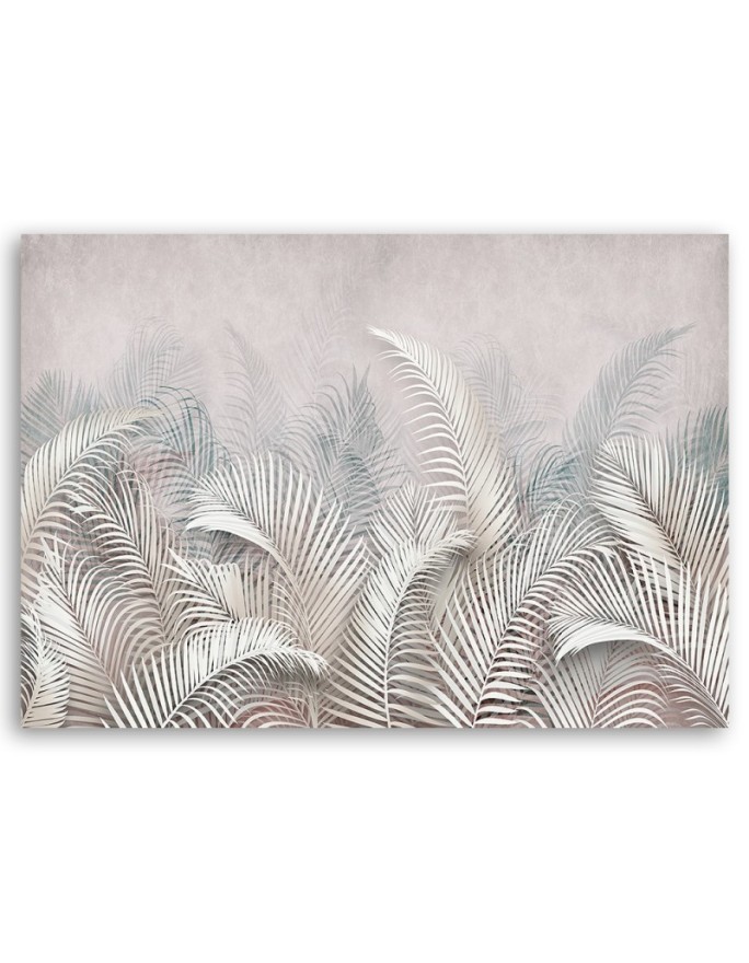 Canvas painting for living room, bedroom - Palm leaves 3D | FEEBY