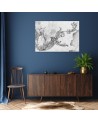 Office Canvas painting - Wild birds and leaves on oriental fresco | FEEBY
