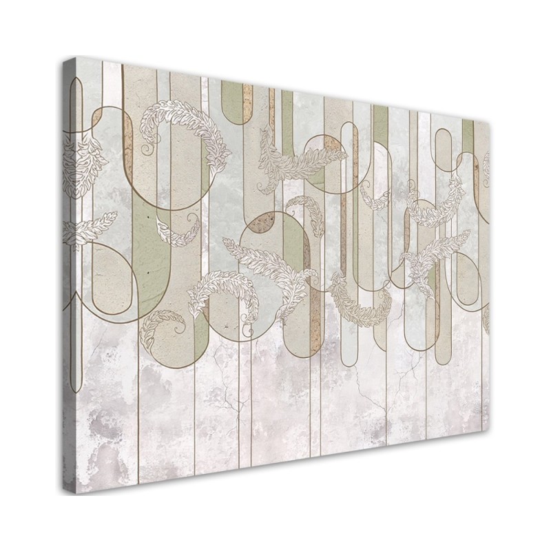 Canvas prints for living room - Scandinavian minimalist abstraction in beige | FEEBY