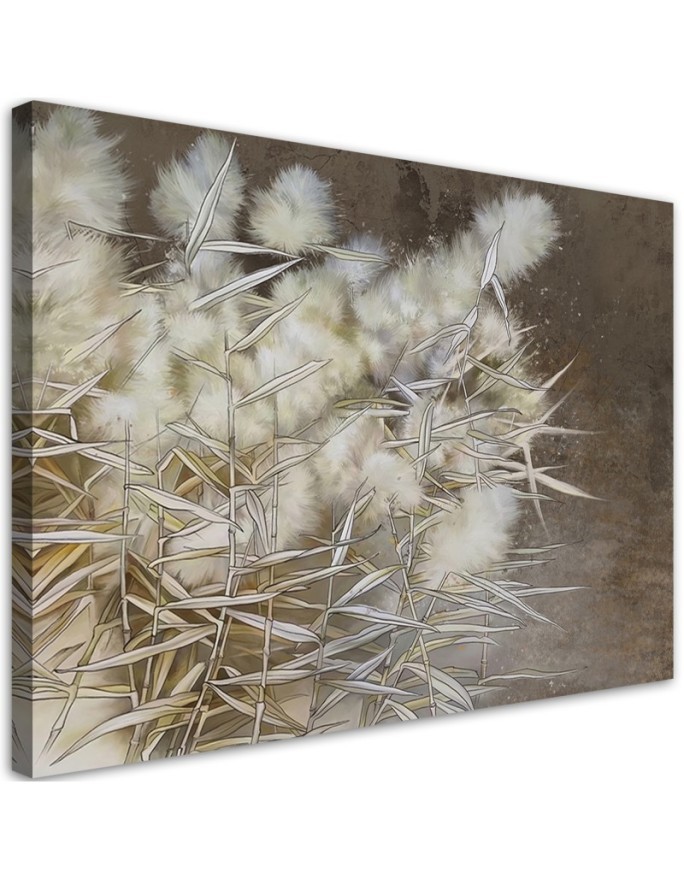 Decorative Canvas painting for living room - Reed grass boho | FEEBY