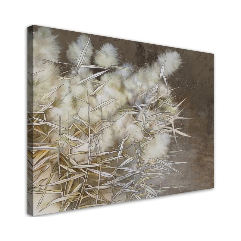 Decorative Canvas painting for living room - Reed grass boho | FEEBY