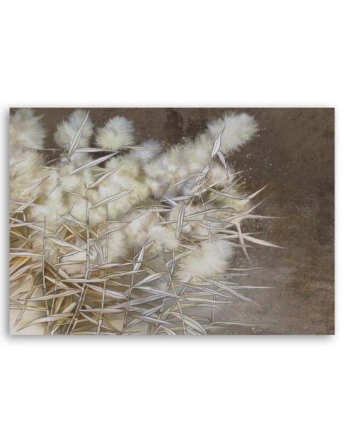 Decorative Canvas painting for living room - Reed grass boho | FEEBY